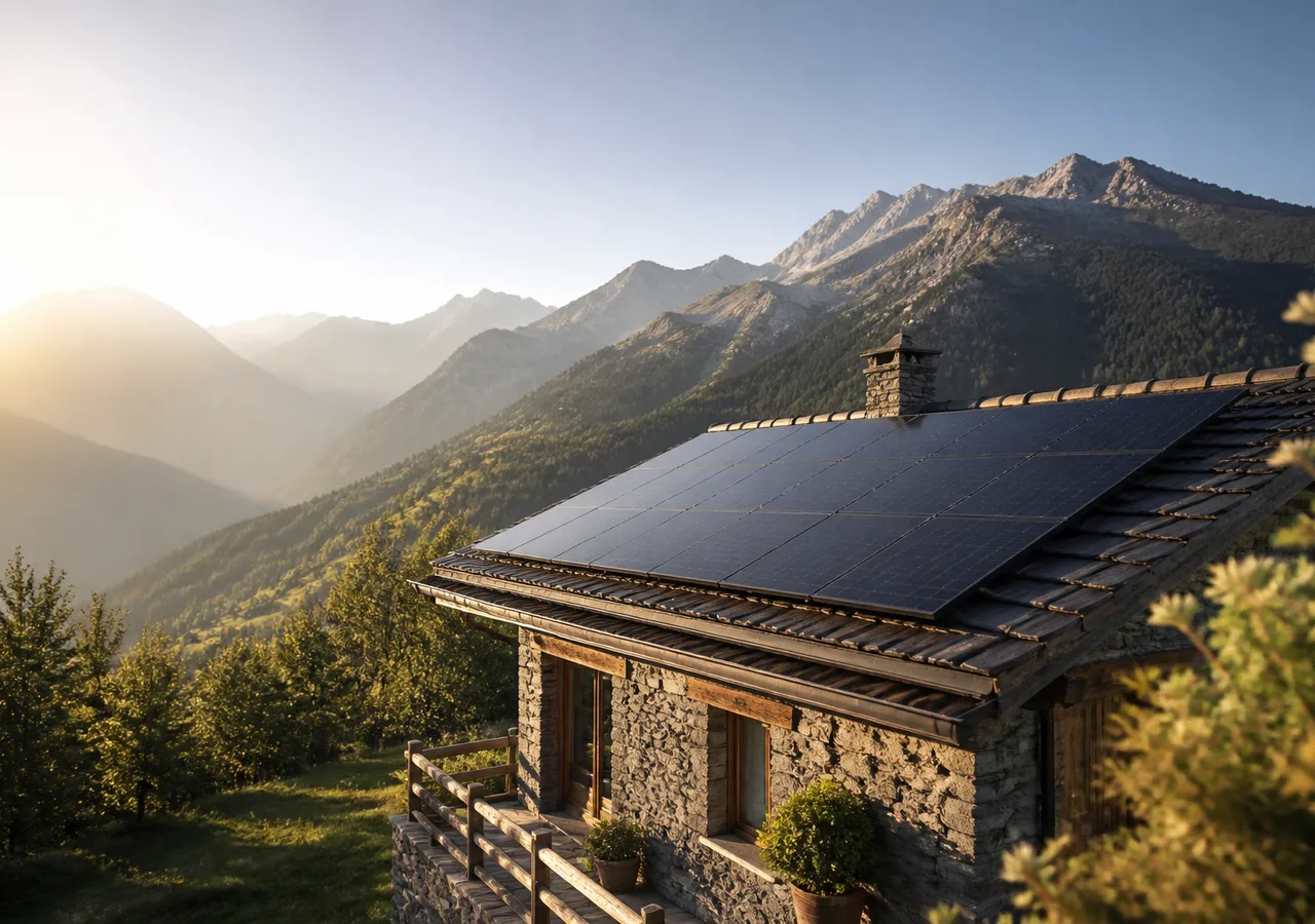Installation photovoltaïque résidentielle dans les Alpes